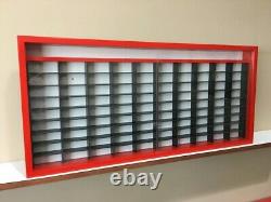 Display case cabinet for 1/64 diecast scale cars 91 Compartments