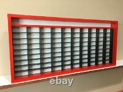 Display case cabinet for 1/64 diecast scale cars 91 Compartments