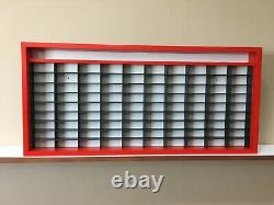 Display case cabinet for 1/64 diecast scale cars 91 Compartments