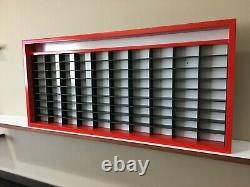 Display case cabinet for 1/64 diecast scale cars 91 Compartments