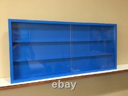Display case cabinet for baseball cards & others 3 Compartments (Made in USA)
