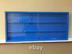Display case cabinet for baseball cards & others 3 Compartments (Made in USA)