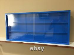 Display case cabinet for baseball cards & others 3 Compartments (Made in USA)