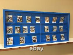 Display case cabinet for baseball cards & others 3 Compartments (Made in USA)