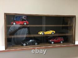 Display case cabinet shelves for 1/18 scale cars 3 Compartments