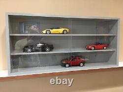 Display case cabinet shelves for 1/18 scale cars 3 Compartments