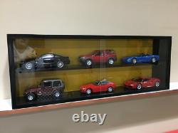 Display case cabinet shelves for diecast 1/18 scale cars 2 Compartments