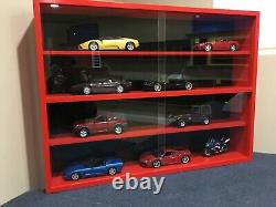 Display case cabinet shelves for diecast 1/18 scale cars 4 Compartments