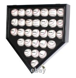 DisplayGifts Baseball Display Case Frame Shadow Box Wall Cabinet Holder to Hold