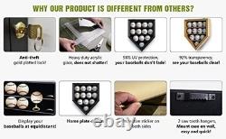 DisplayGifts Baseball Display Case Frame Shadow Box Wall Cabinet Holder to Hold