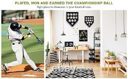 DisplayGifts Baseball Display Case Frame Shadow Box Wall Cabinet Holder to Hold