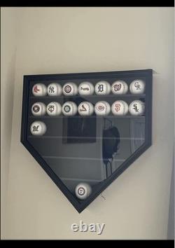 DisplayGifts Baseball Display Case Frame Shadow Box Wall Cabinet Holder to Hold