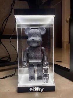 Double LED Acrylic Display Case Light Box For Bearbrick 400% Action Figure