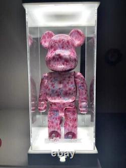 Double LED Acrylic Display Case Light Box For Bearbrick 400% Action Figure