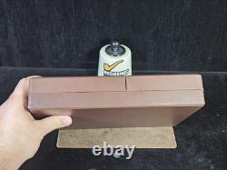 Dunhill Storage/Display Case Salesman Box Holds 6 Pipes Light Brown #3