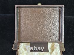 Dunhill Storage/Display Case Salesman Box Holds 6 Pipes Light Brown #3