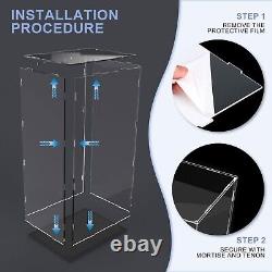 DuvinDD Acrylic Display Case for Large Collectibles, 29 inch Tall Clear Acryl