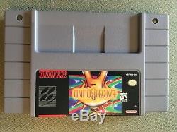 EarthBound Super Nintendo SNES BIG BOX, GUIDE with SCRATCH N SNIFF + Display Case
