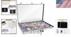 Elegant 34x22 Aluminum Display Case with Velvet Lining & Lock for Collectibles