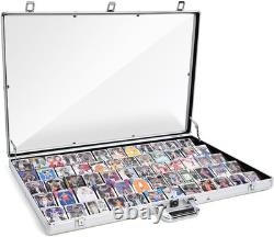 Elegant 34x22 Aluminum Display Case with Velvet Lining & Lock for Collectibles