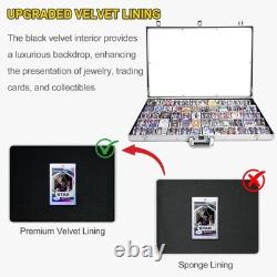 Elegant 34x22 Aluminum Display Case with Velvet Lining & Lock for Collectibles