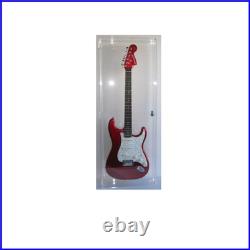 Elegant Lockable Wall Mount Display Case for Electric Guitars with UV Protection