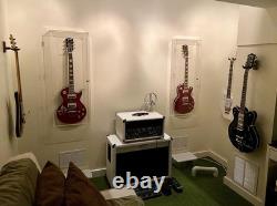 Elegant Lockable Wall Mount Display Case for Electric Guitars with UV Protection