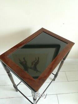 English Antique Wooden Framed Glass Display Box Specimen Case c1900 cupboard