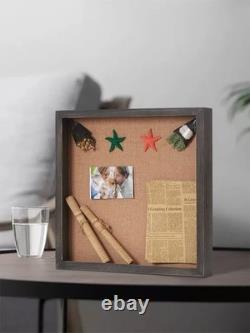Extra Large Shadow Box 20x20, Square Boxes Display Cases Weathered Black