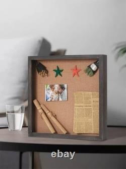 Extra Large Shadow Box 20x20, Square Shadow Boxes Display Cases with Hinged D