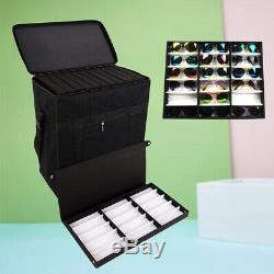 Eyeglasses Sunglasses Box Organizer Display Case Sample Box Travel Trolley 180PC