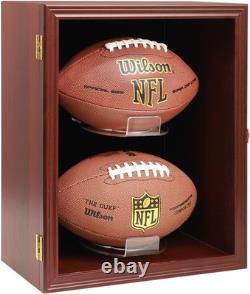 Football Case Display Case Wall Mount Full Size Wooden Football Box Memorabilia