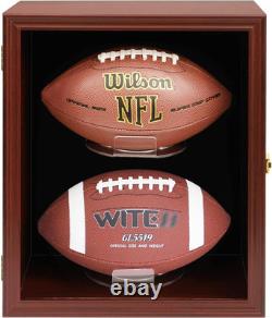 Football Case Display Case Wall Mount Full Size Wooden Football Box Memorabilia