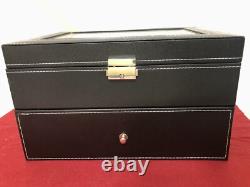 For 20 Watches Box Showcase Display Jewel Case Housing Black