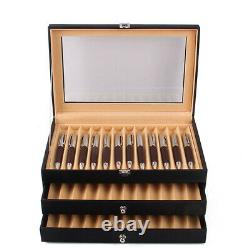 Fountain Pen Leather Display Box Organizer Storage Box Collector 36 Slots Gift