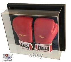 Framed Acrylic Wall Mount Double Boxing Glove Display Case UV Protect Full Size