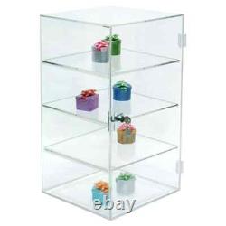 Free Standing 3 Shelf Acrylic Lockable Display Case Free Standing 3 Shelf Acrylic Lockable Display Case