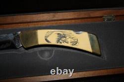 GERBER BALD EAGLE SCRIMSHAW COMMEMORATIVE SPORTSMAN III KNIFE in DISPLAY BOX