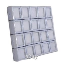 Gem Display Box Storage 4x4cm. White Glass Gemstone Gem Display Box Free Shipping