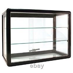 Glass Counter Display Case- Black OPEN BOX