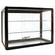 Glass Counter Display Case- Black OPEN BOX