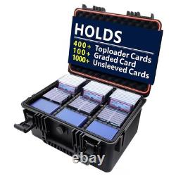 Graded Card Case Baseball Trading Card Storage Box with Dividers & Organizer