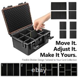 Graded Card Case Baseball Trading Card Storage Box with Dividers & Organizer