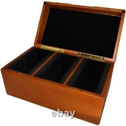 Graded Card Storage Box for 45 PSA Slabbed Cards Solid Wood Display Case