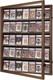 Graded Trading Card Display Case 35 Sport Baseball PSA Slabs Walnut Wood Cabinet