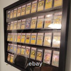 Graded Trading Card Display Case USA Made 55 Sport Solid Wood Baseball PSA Slabs