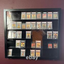 Graded Trading Card Display Case USA Made 55 Sport Solid Wood Baseball PSA Slabs