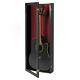 Guitar Display Case Wood Acoustic Electric Guitar Case / Red Felt