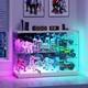 Gurexl 47.2 W RGB Glass Display Case with 7+5 Lights Modes for Collectibles