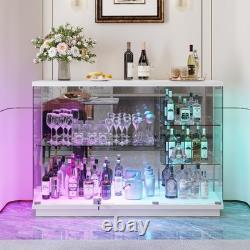 Gurexl 47.2 W RGB Glass Display Case with 7+5 Lights Modes for Collectibles